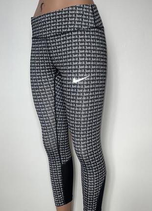 Оригинальные монограммные лосины, тайтсы для занятий спортом nike dri-fit