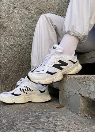 Женские кроссовки new balance 9060 white black