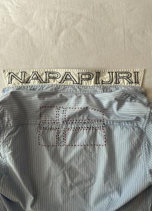 Napapijri рубашка голубая в белую полоску, размер m7 фото