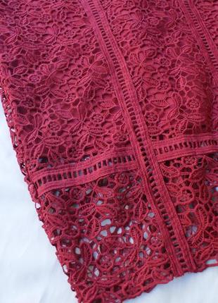 Брендовая кружевная юбка люкс качество карандаш меди4 фото