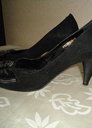 Туфли замшевые кожаные