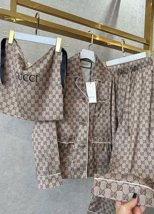 Брендовий шикарний жіночий костюм в стилі gucci