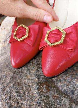 Туфли красные ботиночки винтаж югославская обувь 38-38'59 фото