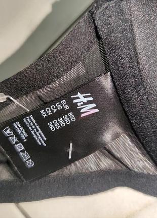 Бюстгальтер балконет бра черный h&m без бретелек 85d (38d)8 фото