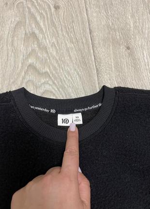 Тепла чорна жіноча стильна кофта xs світшот толстовка 4