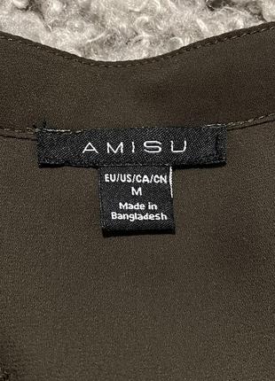 Рубашка блуза женская классическая цветная хаки от amisu2 фото