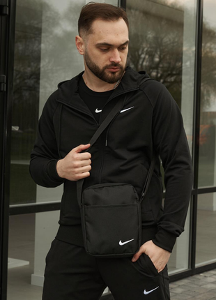 Костюм nike черный + барсетка в подарок