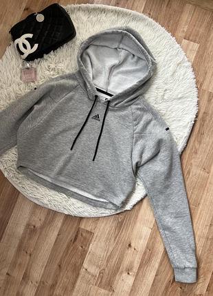 Худи укороченное Team adidas на флисе