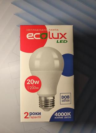 Світлодіодна лампочка ecolux led 20w