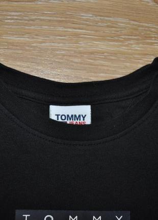 Хлопковая черная футболка tommy hilfiger6 фото