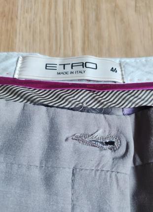 Etro шелковые стильные брюки.7 фото