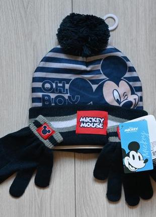 Disney mickey шапки и перчатки для мальчика. новый8 фото