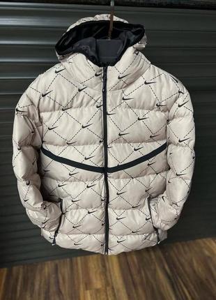 Топ дизайн! незвичайна демісезонна куртка в стилі nike чоловіча принтована до -10 на єврозиму