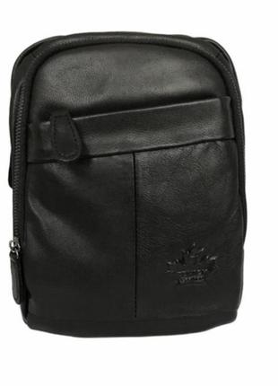 Мужская нагрудная сумка zznick черная (97015.1)2 фото