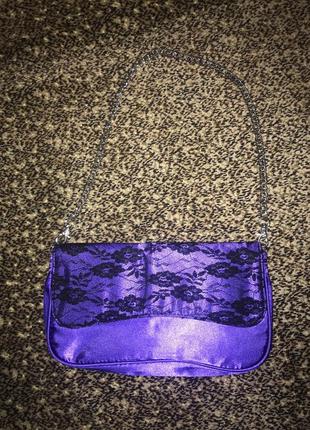Клатч, сумочка oriflame purple lace bag2 фото