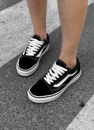 Vans old skool classic black white4 фото