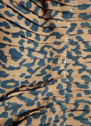 Юбка плиссе миди у леопардовый принт3 фото