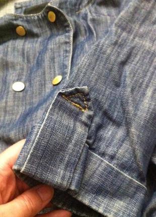 Стильная укороченная джинсовая куртка пиджак жакет оверсайз на кнопках kira plastinina xs6 фото