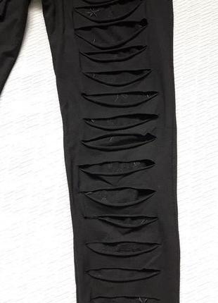 Суперовые модные лосины леггинсы с разрезами и гипюром спереди англия7 фото