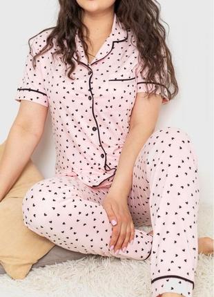 Женская пижама в сердечки