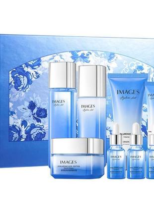 Подарочный набор images hyaluronic acid peptide delicate glowing set с гиалуроновой кислотой и пептидами