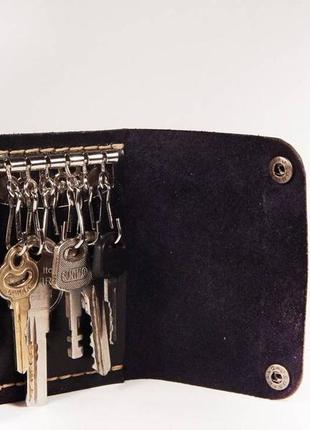 Ключниця з зображенням тризуба, ключница из натуральной кожи, сумка для ключей, ключниця