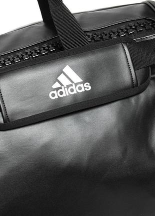 Дорожная сумка на колесах с белым логотипом judo | черная | adidas adiacc056j3 фото