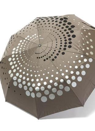 Женский серый зонт с абстрактным рисунком