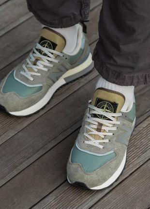 Stone island 🔝✔️©️ нью беланс 574 кроссовки new balance 574 замша текстиль пена резина стоун исланд