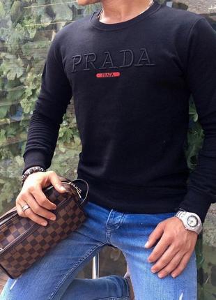 Світшот чоловічий чорний prada black