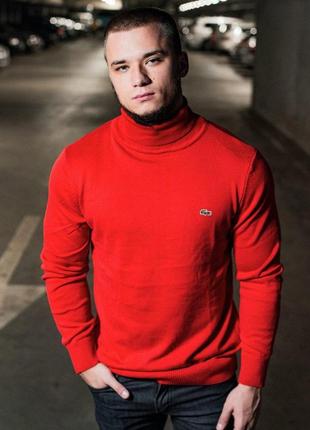 Гольф мужской lacoste red красный