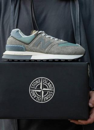 Stone island 🔝✔️©️ нью беланс 574 кроссовки new balance 574 замша текстиль пена резина стоун исланд8 фото