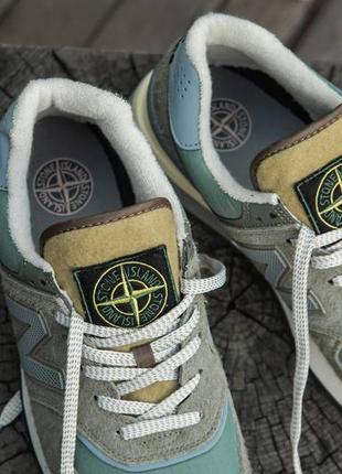 Stone island 🔝✔️©️ нью беланс 574 кроссовки new balance 574 замша текстиль пена резина стоун исланд10 фото