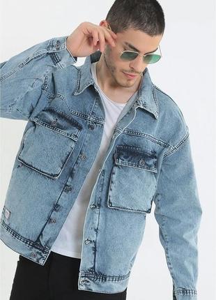 Джинсовая куртка мужская оверсайз ltc premium - синий