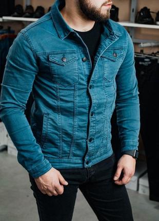 Джинсовая куртка мужская reddoor - синий2 фото