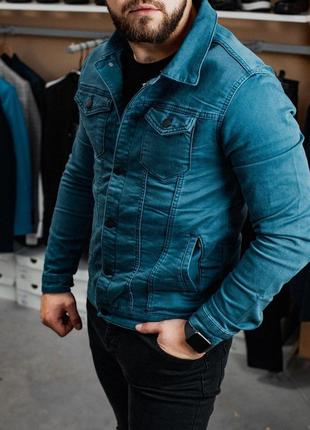 Джинсовая куртка мужская reddoor - синий5 фото