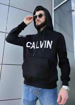 Худи мужсое теплое calvin klein black