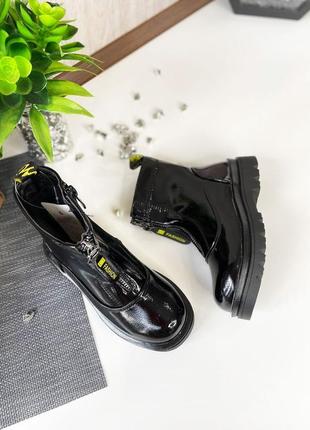 Стильные черные ботиночки3 фото
