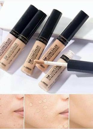 Стойкий консилер, the saem, cover perfection tip concealer, 6,5 мл.