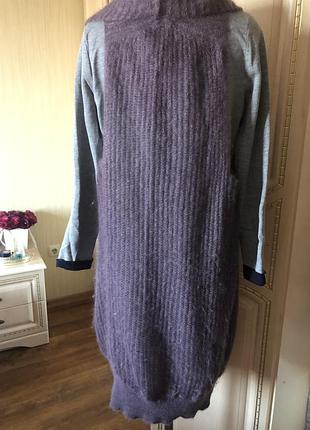 Стильный мохеровый жилет туника жилетка, натуральный мохер, plein sud jeanius