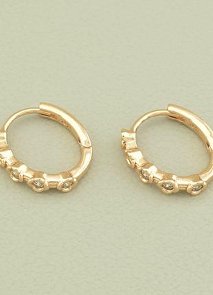 Сережки 'xuping' фіаніт (позолота 18к)