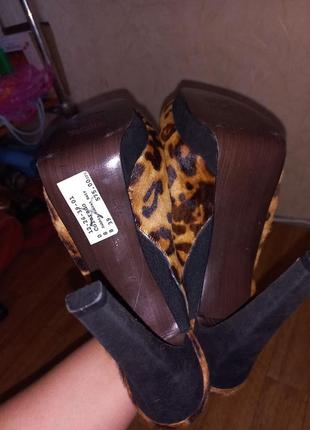 Новые туфли-лодочки stuart weitzman с леопардовым

принтом из волос пони, туфли на высоком каблуке 39 размер7 фото