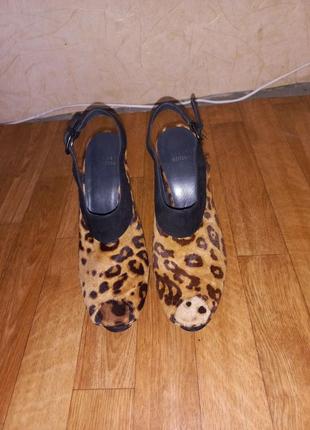 Новые туфли-лодочки stuart weitzman с леопардовым

принтом из волос пони, туфли на высоком каблуке 39 размер2 фото