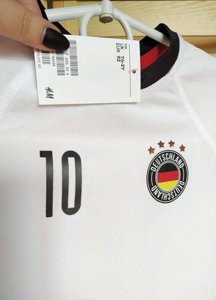 Белая футболка deutschland от h&amp;m на 92 см6 фото