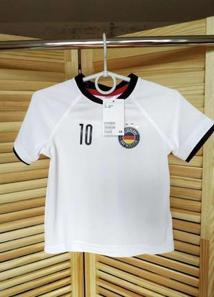 Белая футболка deutschland от h&amp;m на 92 см3 фото