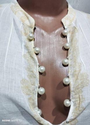 571. оригинальная блузка с декором неповторимого амбициозного бренда из данной by malene birger3 фото
