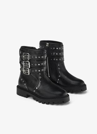 Zara дитячі чорні черевики високі черевики р.28/18 см