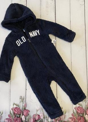 Хутряний комбінезон old navy теплий чоловічок ромпер флісовий плюшевий комбінезон