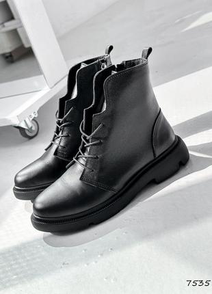 Стильні топові чорні черевики жіночі,весняно-осінні,демі,шкіряні/шкіра-жіноче взуття на осінь 20232 фото