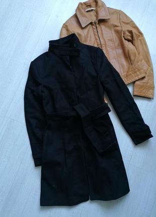 🖤пальто бушлат 🖤чорне пальто базове в стилі ретро